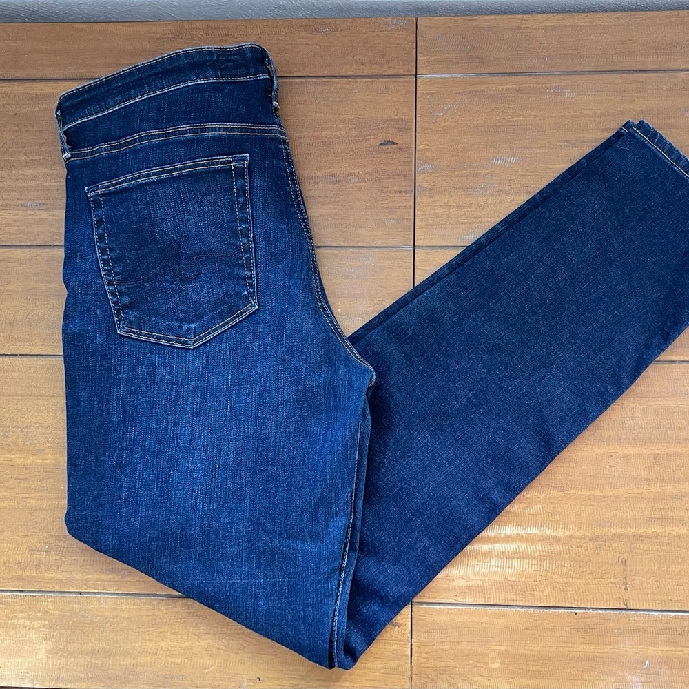 AG Prima Mid Rise Cigarette Jeans Slim Straight Dark Wash Sz 32 30 Inch Inseam - Picture 7 of 15